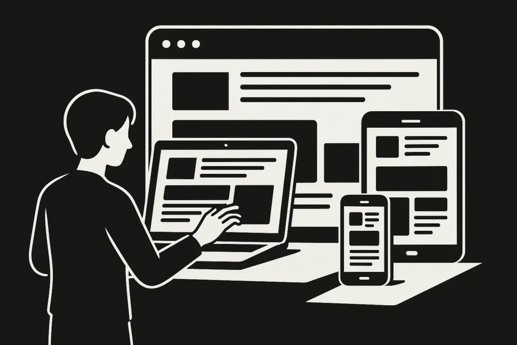 site vitrine responsive illustration conceptuelle