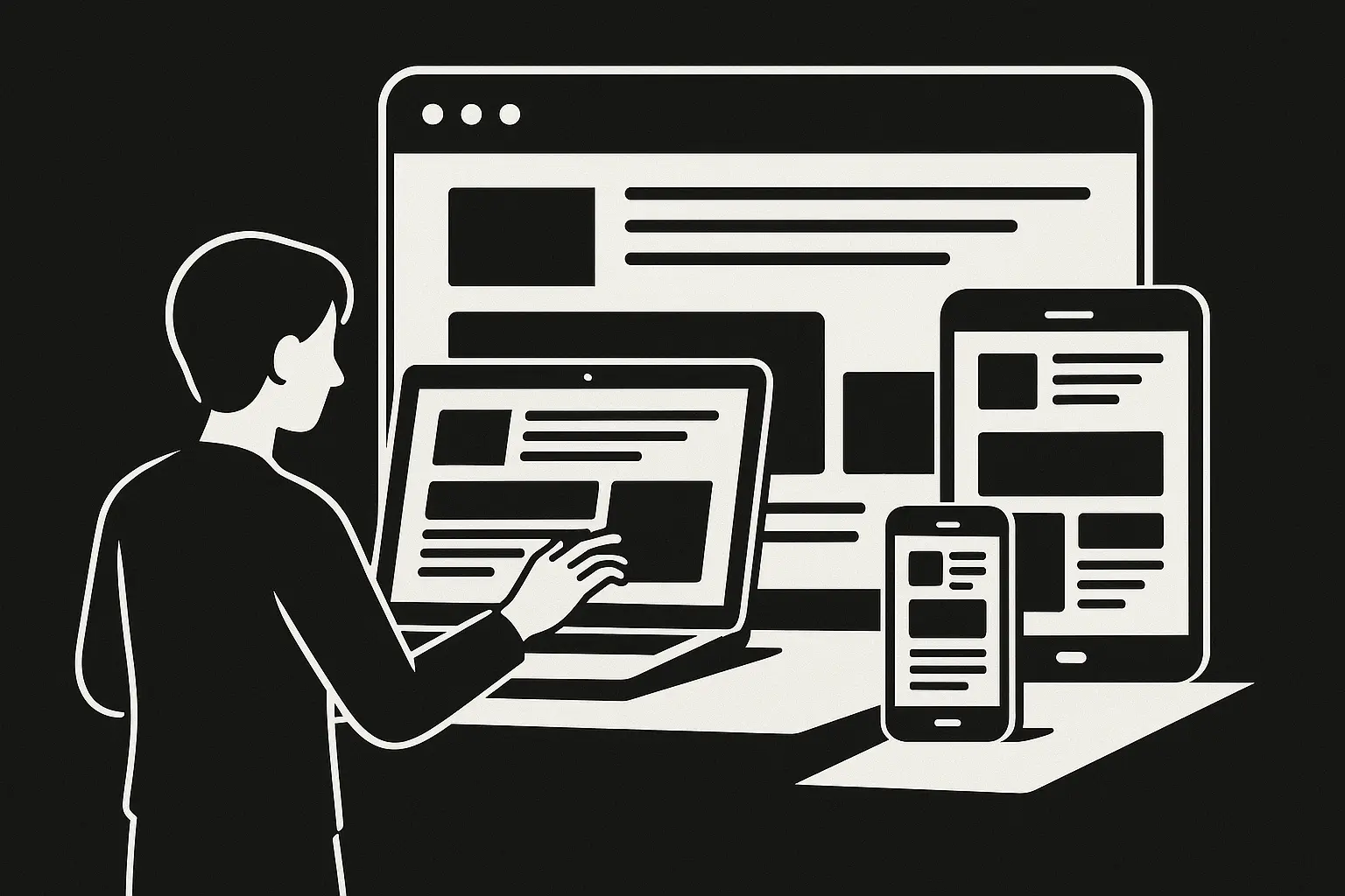 site vitrine responsive illustration conceptuelle
